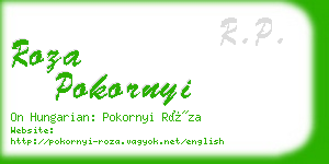 roza pokornyi business card